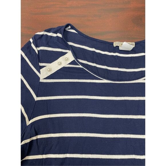 Ultra Teeze Navy Stripe Short Sleeve Tee with Pearls Size 2X - Picture 2 of 6